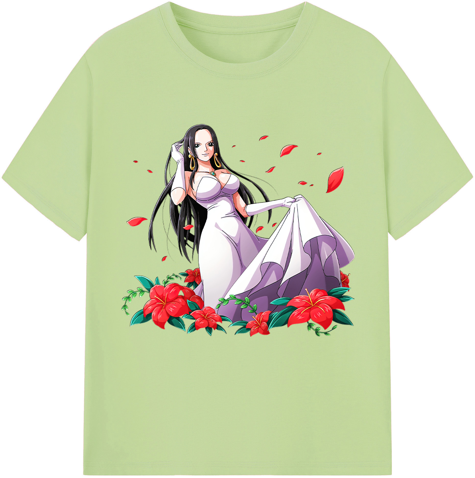 ワンピース ボア・ハンコック ONE PIECE Boa·Hancock 綿100％半袖Tシャツ（フロントプリント）